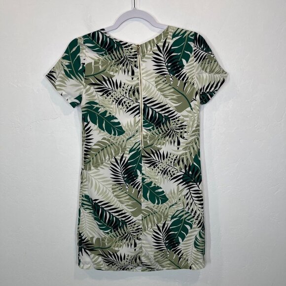 Lulus Give me a Print Green Palm Leaf Mini Shift Dress Size XS tropical vacay - Picture 6 of 8